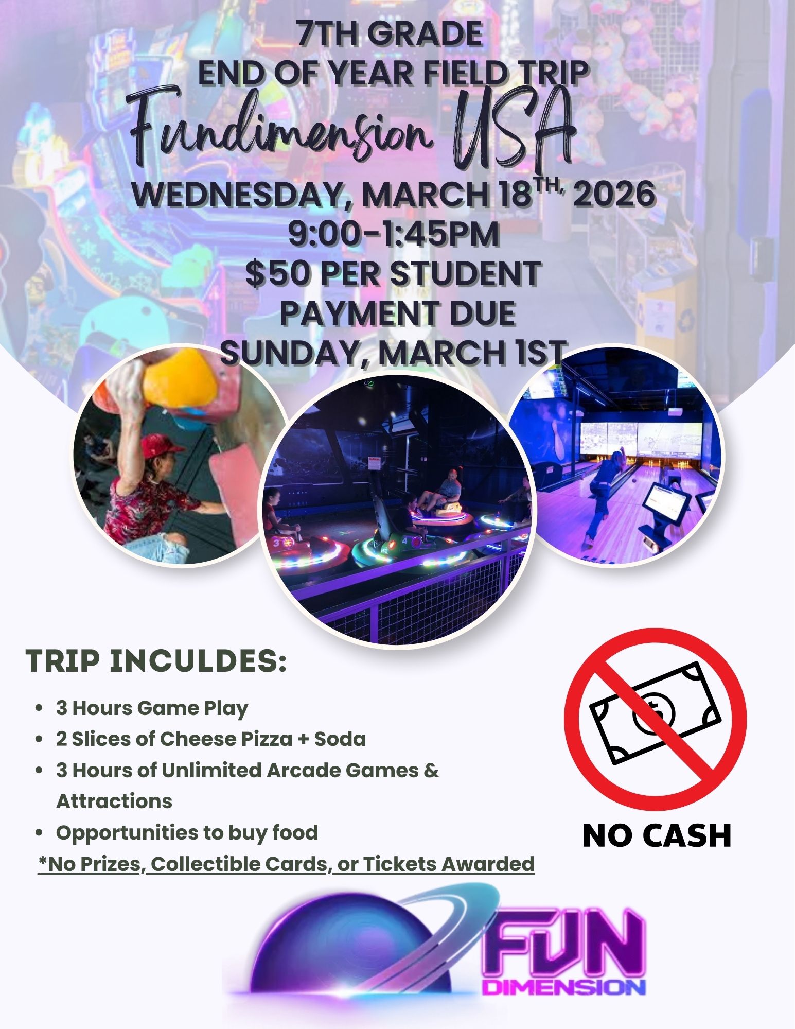 7th Grade EOY Field Trip