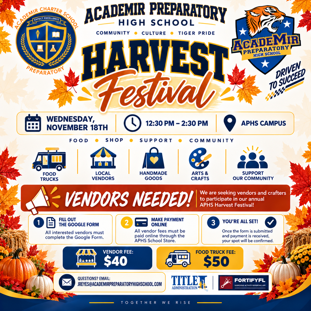 Harvest Festival Food Truck 2026/2027 