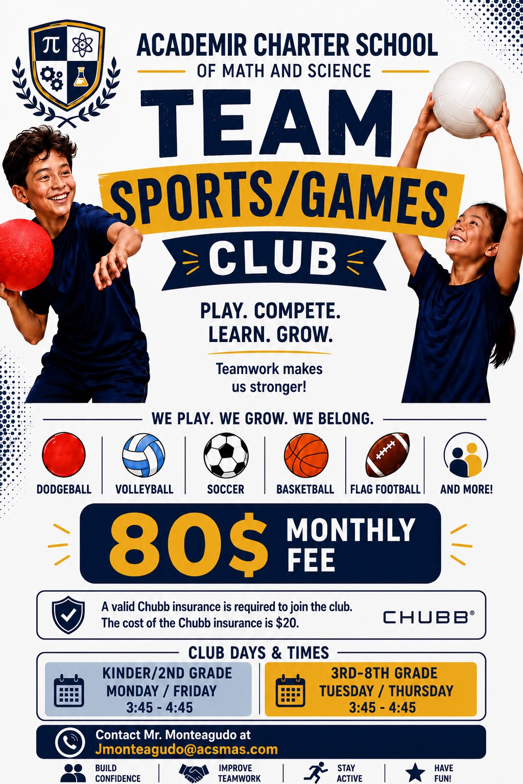Team Sports/ Games Club- September