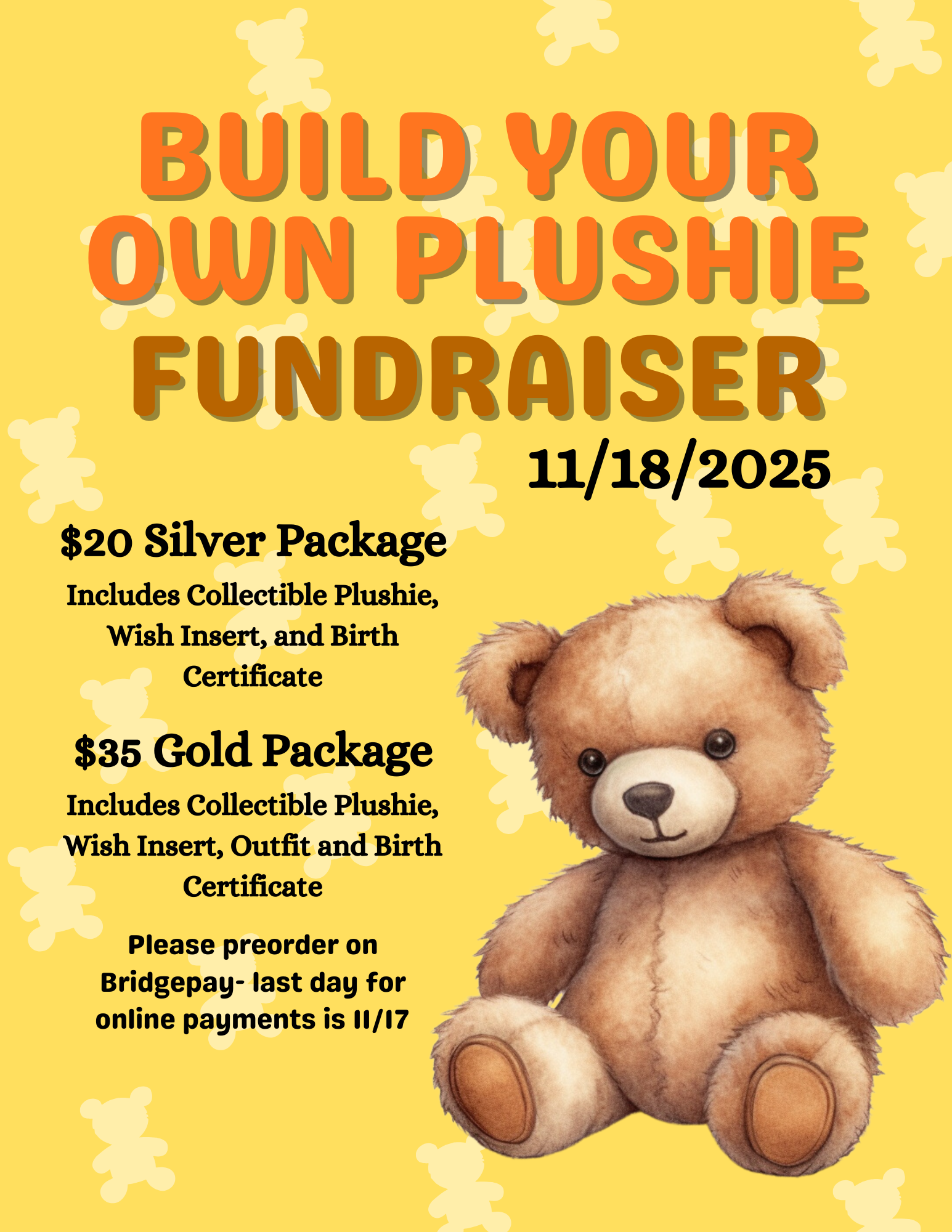 Plushie Fundraiser- Gold Package
