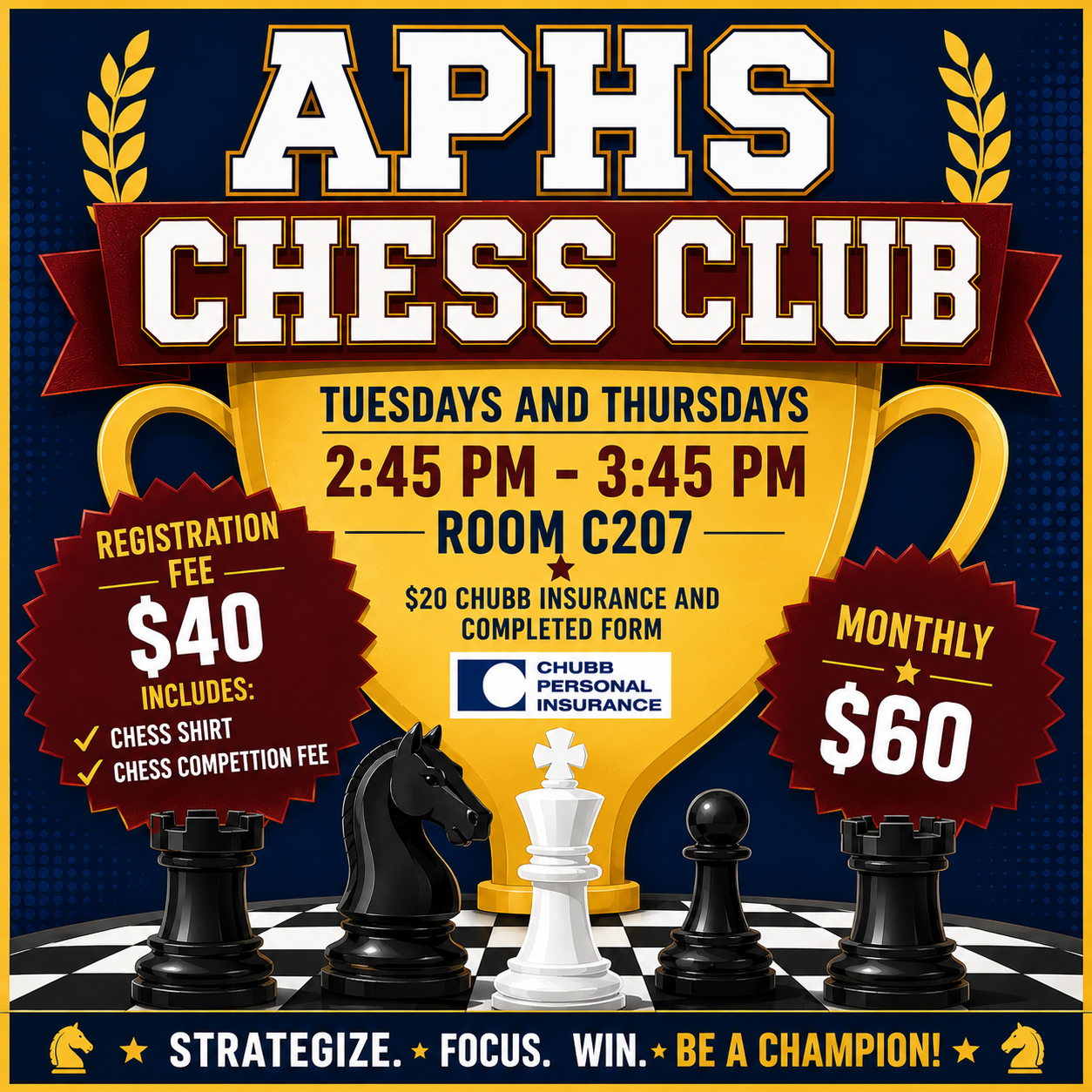 Chess Enrichment Registration Fee 2026/2027