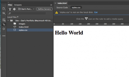 Our first HTML & CSS web page