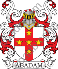 Abadam Family Crest, Coat of Arms and Name History