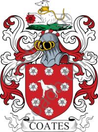 Coates Family Crest, Coat of Arms and Name History