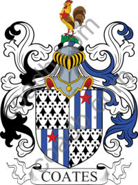 Coates Family Crest, Coat of Arms and Name History