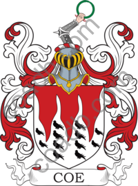 Coe Family Crest, Coat of Arms and Name History