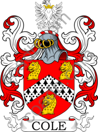 Cole Family Crest, Coat of Arms and Name History