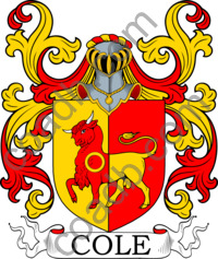 Cole Family Crest, Coat of Arms and Name History