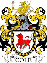 Cole Family Crest, Coat of Arms and Name History