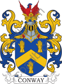 Conway Family Crest, Coat of Arms and Name History