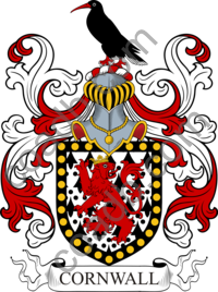 Cornwall Family Crest, Coat of Arms and Name History