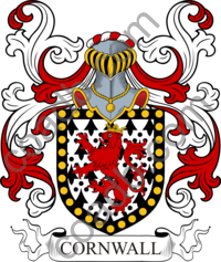 Cornwall Family Crest, Coat of Arms and Name History
