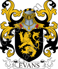 Evans Family Crest, Coat of Arms and Name History