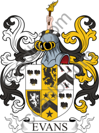 Evans Family Crest, Coat of Arms and Name History