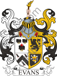 Evans Family Crest, Coat of Arms and Name History