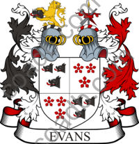 Evans Family Crest, Coat of Arms and Name History