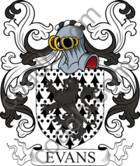 Evans Family Crest, Coat of Arms and Name History