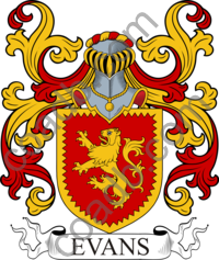 Evans Family Crest, Coat of Arms and Name History