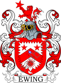 Ewing Family Crest, Coat of Arms and Name History