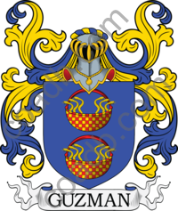 Guzman Family Crest, Coat of Arms and Name History
