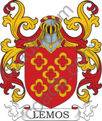Lemos Family Crest, Coat of Arms and Name History