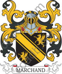 Marchand Family Crest, Coat of Arms and Name History