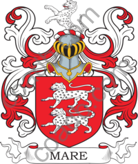 Mare Family Crest, Coat of Arms and Name History