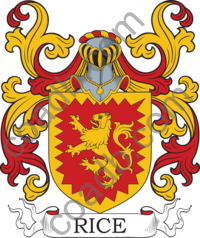 Rice Family Crest Coat of Arms and Name History