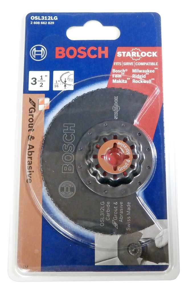 Bosch 31/2 Inch Starlock Multi Tool Carbide Grit Blade OSL312LG 346480474 eBay
