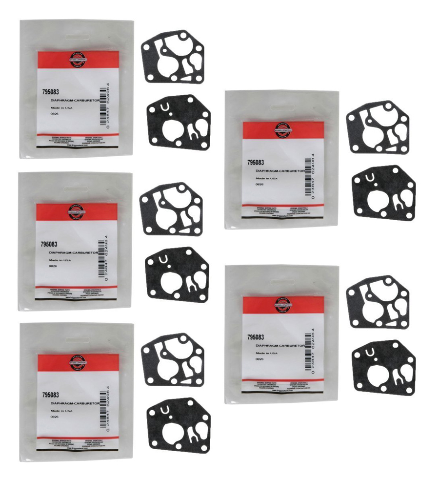Briggs and Stratton 5 Pack Genuine OEM Replacement Carb Diaphragms