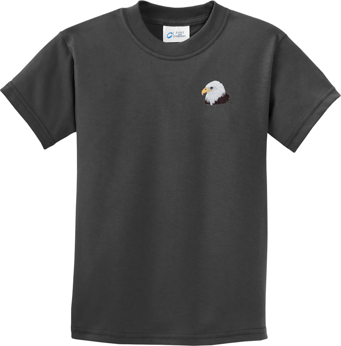 Kids USA Patriotic T-shirt Bald Eagle Patch Pocket Print Youth Tee - Picture 3 of 5