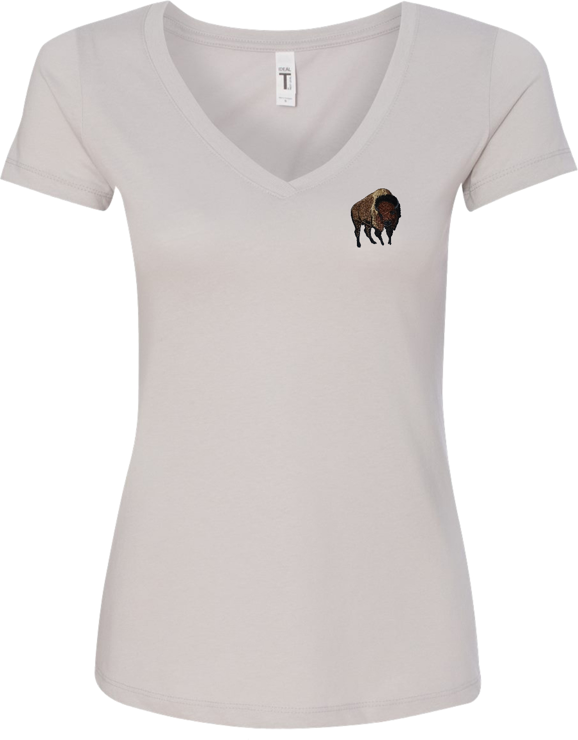 Buy Cool Shirts Buffalo Patch Pocket Print Ladies V-Neck Shirt - Picture 8 of 11