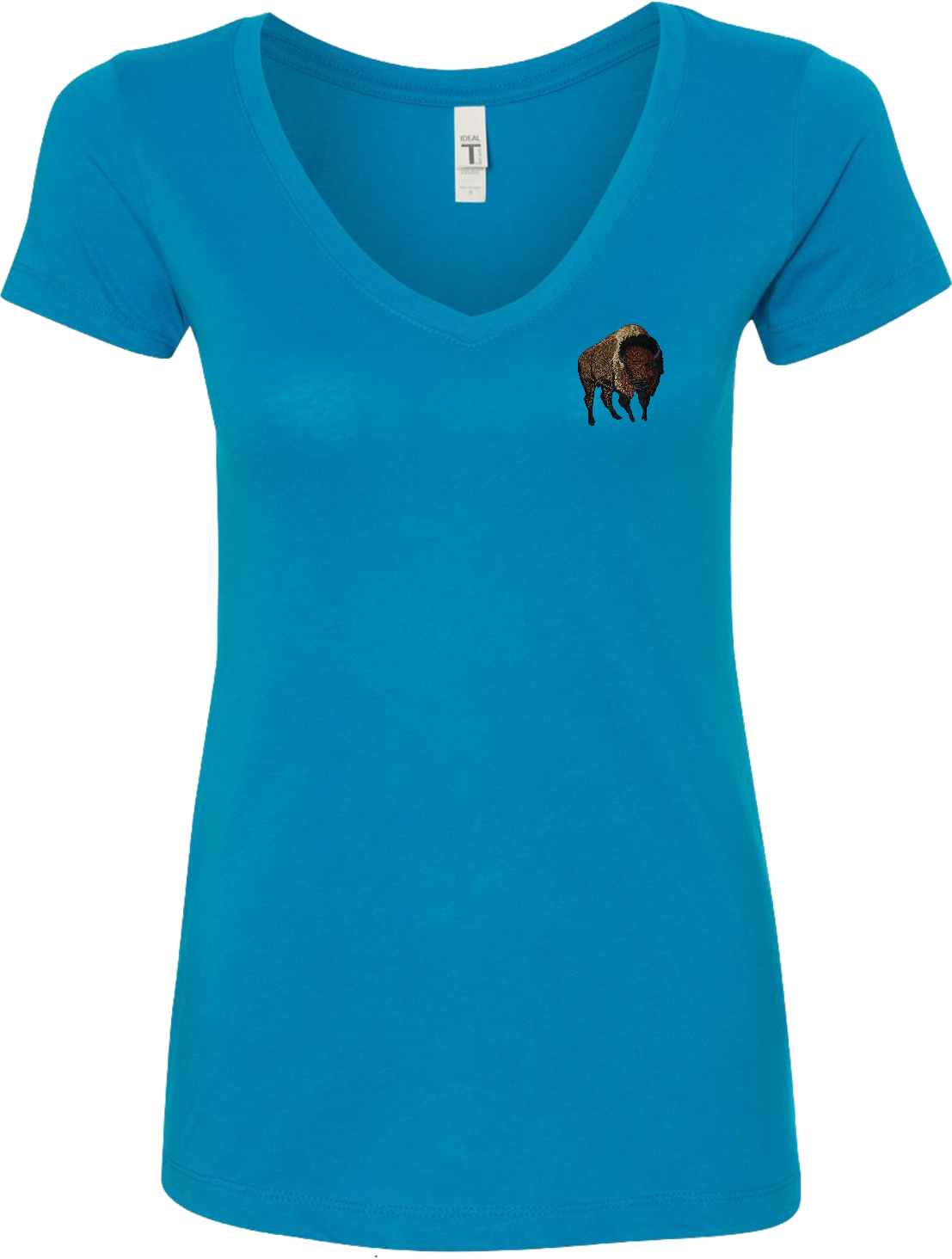 Buy Cool Shirts Buffalo Patch Pocket Print Ladies V-Neck Shirt - Picture 10 of 11