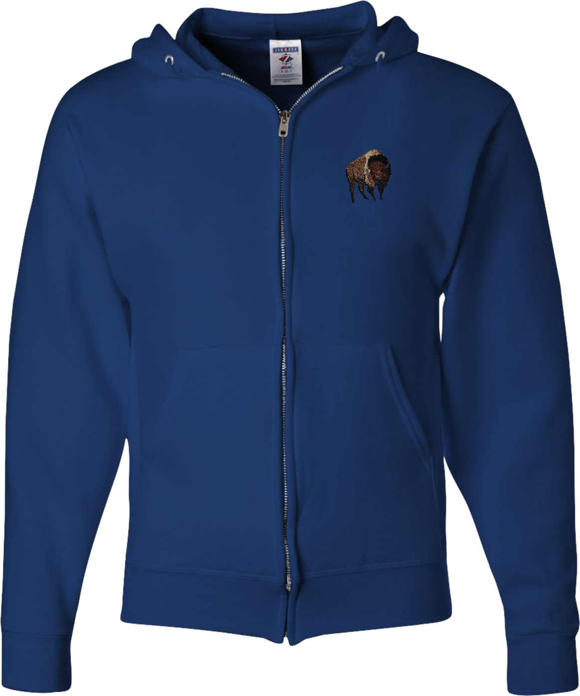 Buy Cool Shirts Buffalo Patch Pocket Print Full Zip Hoodie - Picture 7 of 10