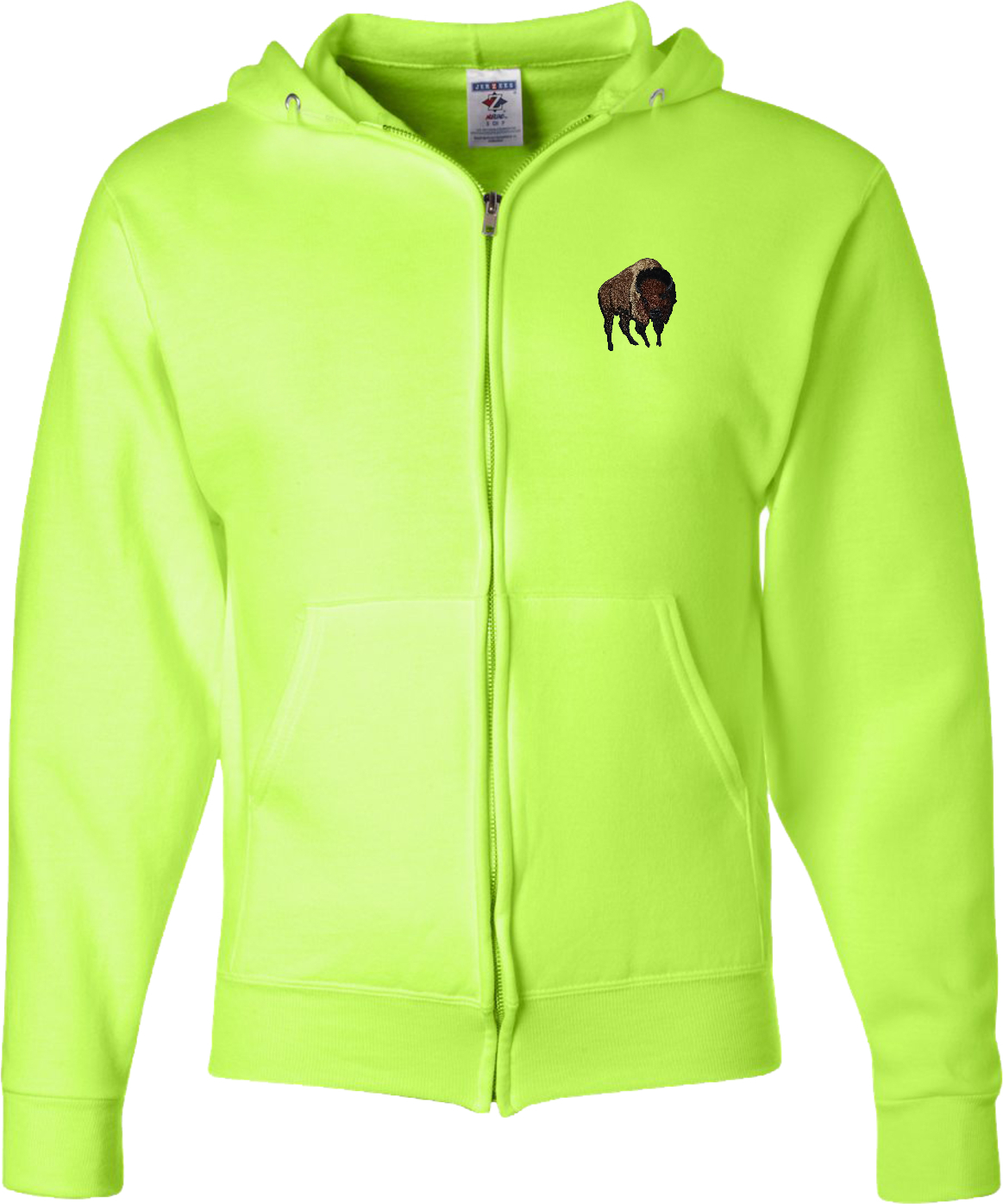 Buy Cool Shirts Buffalo Patch Pocket Print Full Zip Hoodie - Picture 8 of 10