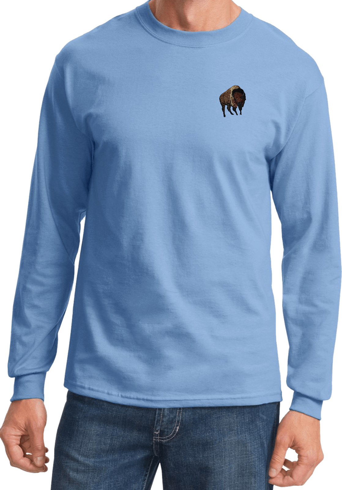 Buy Cool Shirts Buffalo Patch Pocket Print Long Sleeve Shirt - Picture 7 of 18