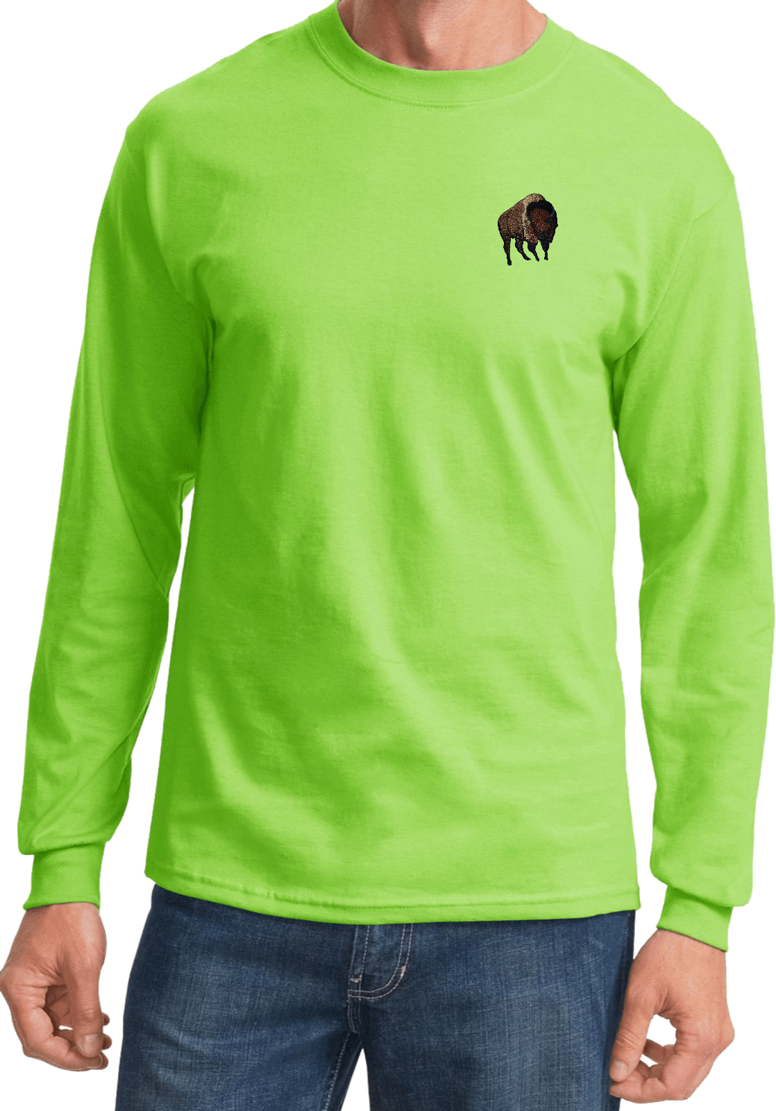 Buy Cool Shirts Buffalo Patch Pocket Print Long Sleeve Shirt - Picture 8 of 18
