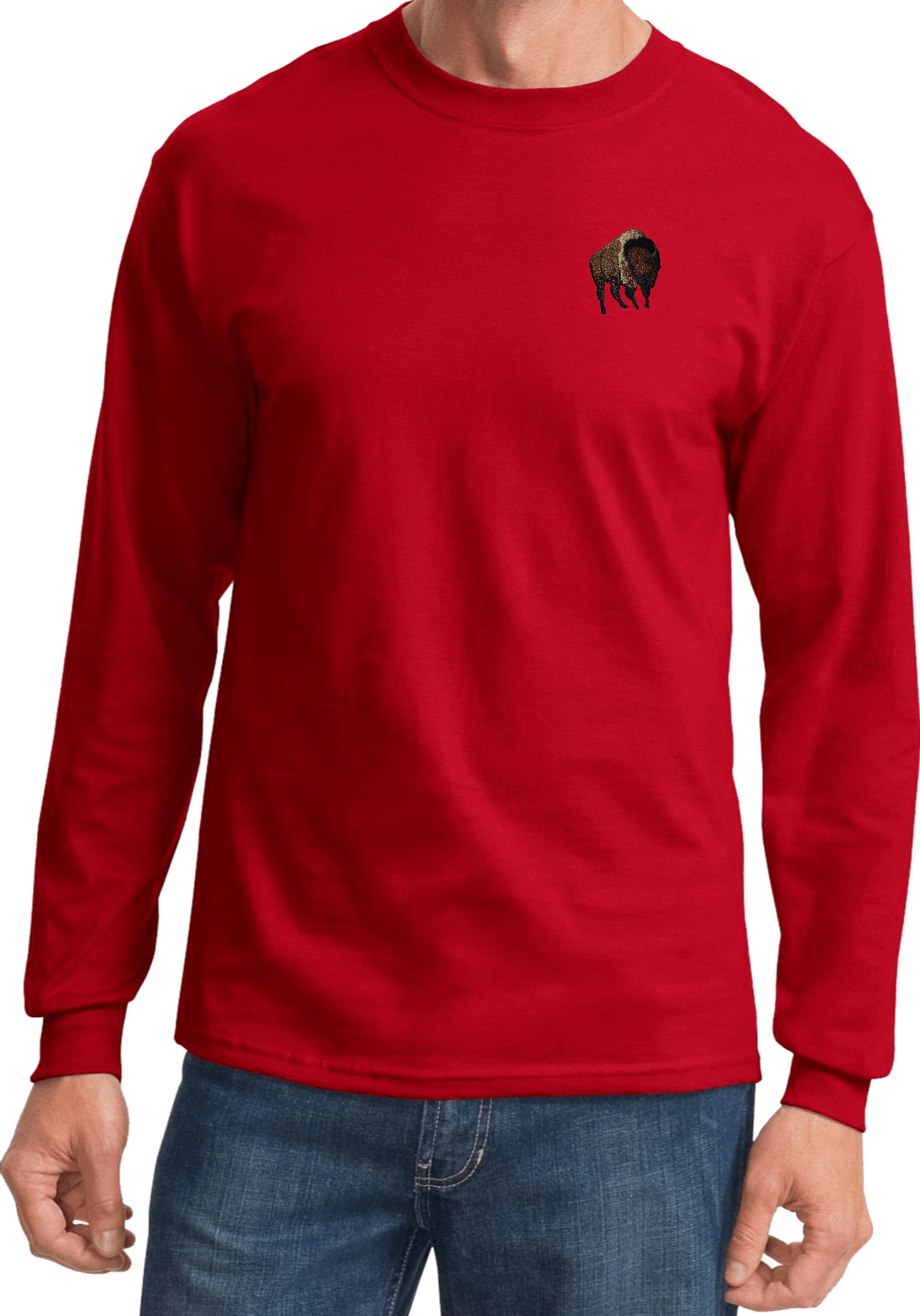 Buy Cool Shirts Buffalo Patch Pocket Print Long Sleeve Shirt - Picture 11 of 18