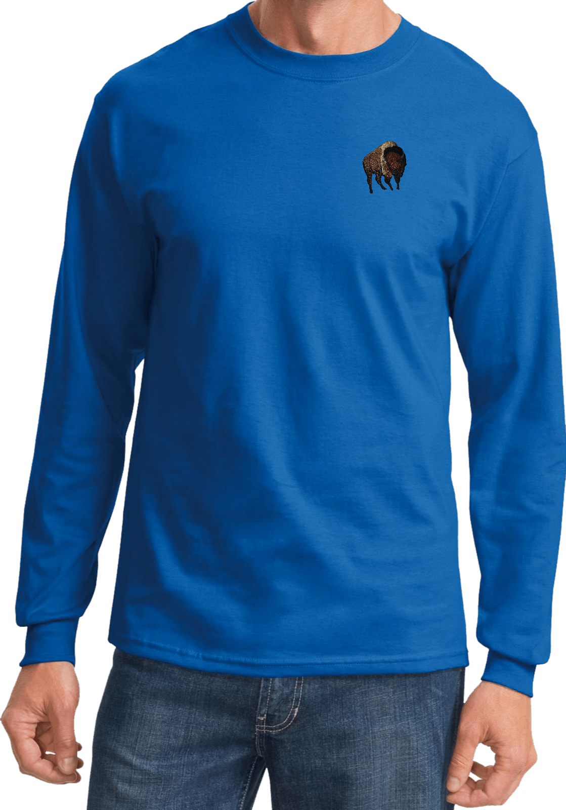 Buy Cool Shirts Buffalo Patch Pocket Print Long Sleeve Shirt - Picture 12 of 18