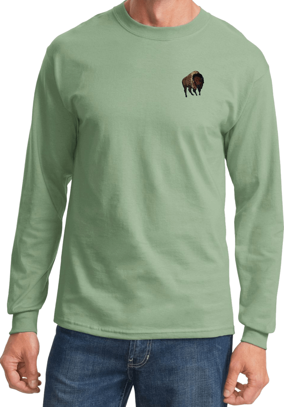 Buy Cool Shirts Buffalo Patch Pocket Print Long Sleeve Shirt - Picture 16 of 18
