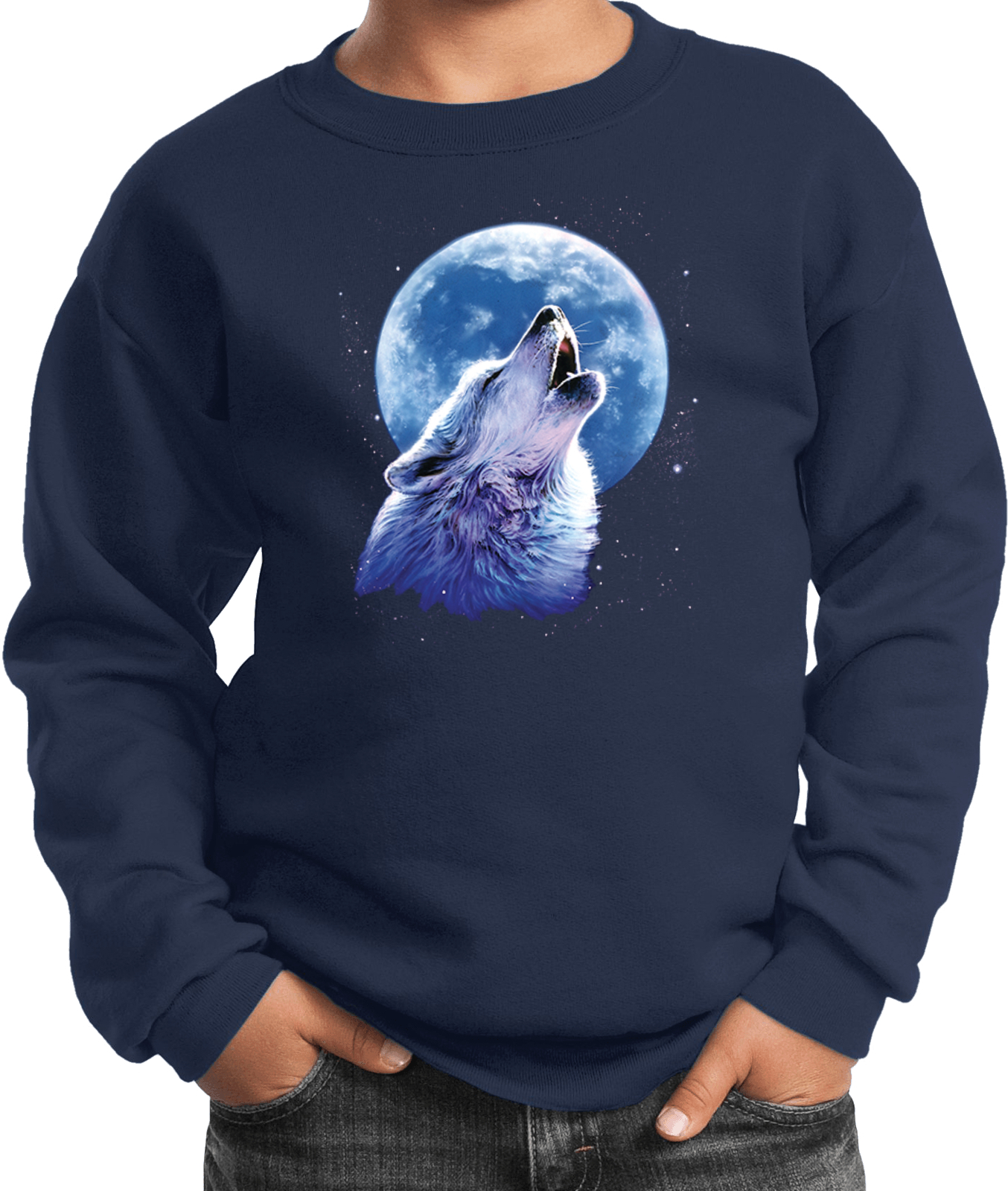 Buy Cool Shirts Kids Wolf and Moon Sweatshirt Call of the Wild - Picture 4 of 6