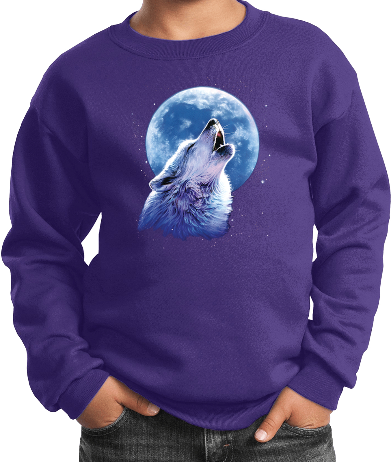 Buy Cool Shirts Kids Wolf and Moon Sweatshirt Call of the Wild - Picture 5 of 6