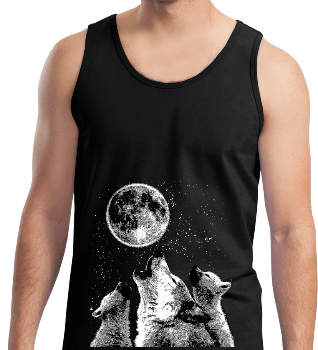 Wolves Tank Top Howling at the Moon