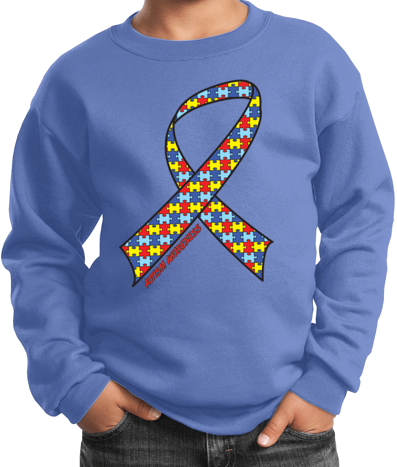 Kids Autism Ribbon Sweatshirt - Picture 5 of 16