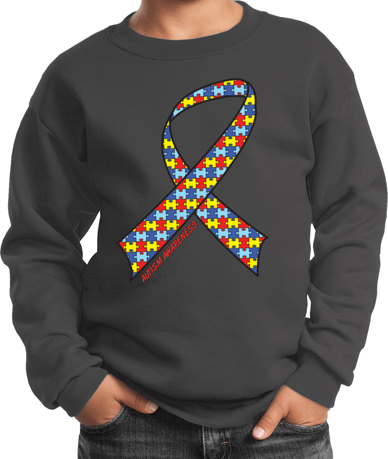 Kids Autism Ribbon Sweatshirt - Picture 6 of 16