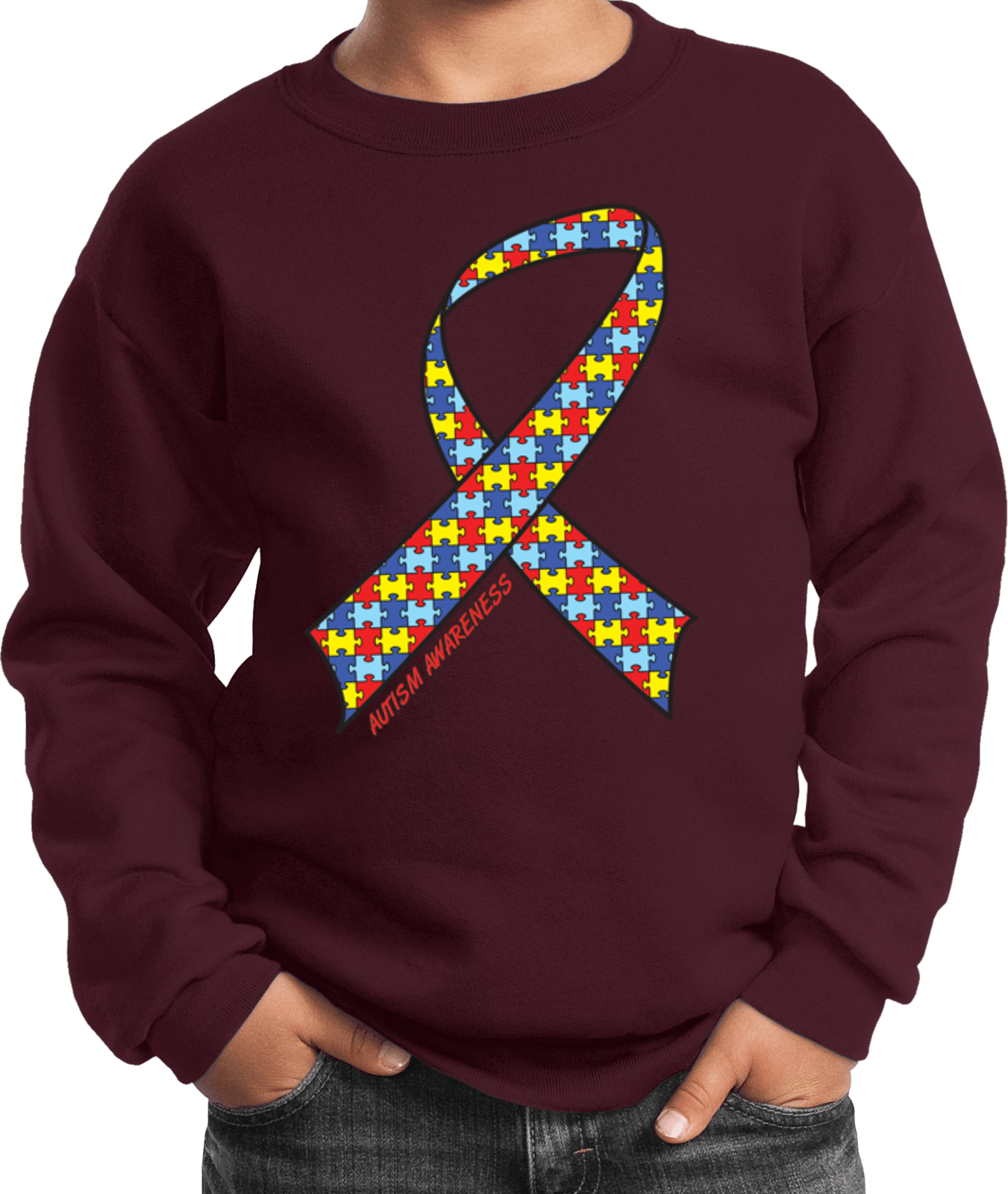 Kids Autism Ribbon Sweatshirt - Picture 9 of 16
