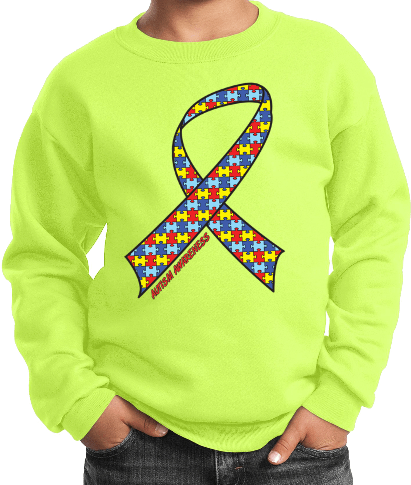 Kids Autism Ribbon Sweatshirt - Picture 13 of 16