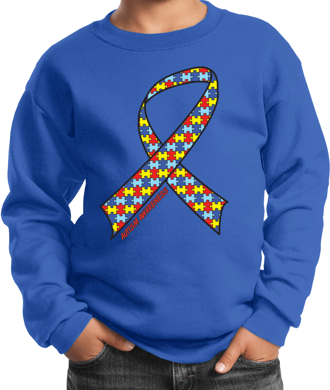 Kids Autism Ribbon Sweatshirt - Picture 15 of 16