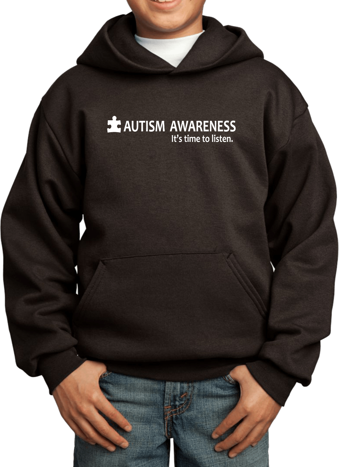 Buy Cool Shirts Autism Awareness Time to Listen Youth Kids Hoodie - Picture 5 of 16