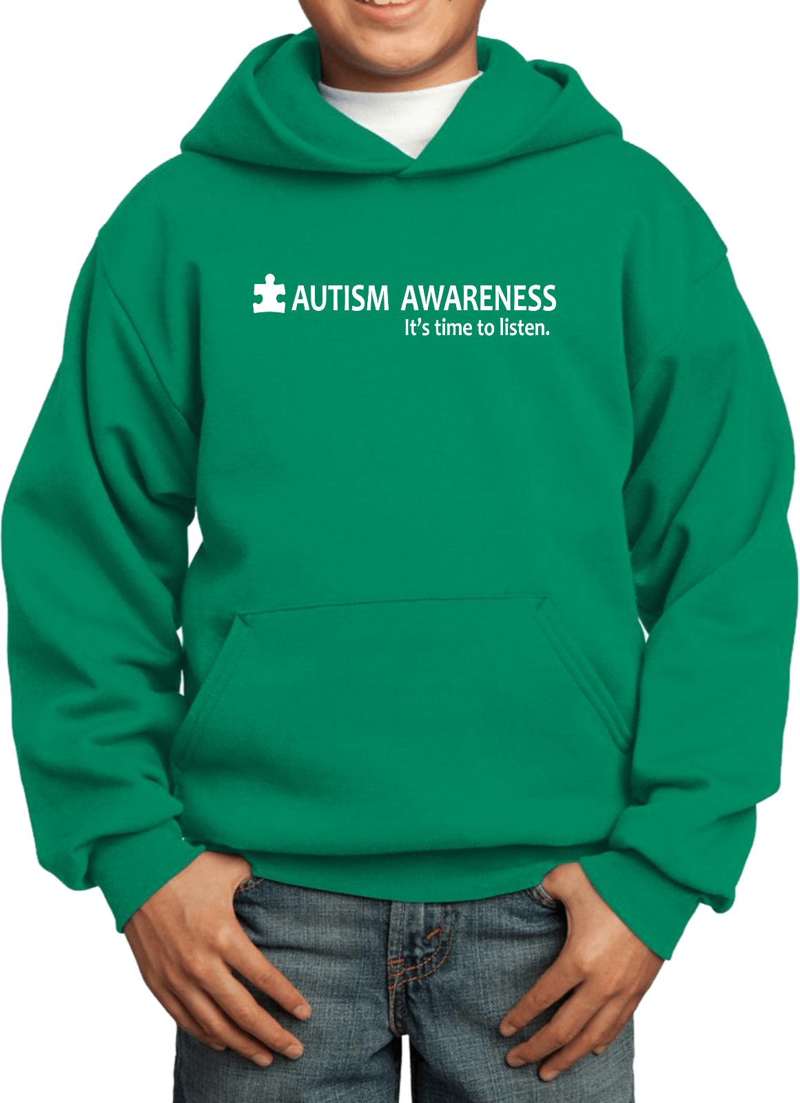 Buy Cool Shirts Autism Awareness Time to Listen Youth Kids Hoodie - Picture 8 of 16